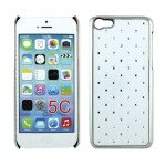 Wholesale iPhone 5C Star Diamond Chrome Case (White)
